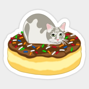 Cat Loaf Donut Sticker